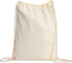 (12 Pack) Set of 12 Durable Cotton Canvas Drawstring Backpacks Cinch String Bags Bulk 14 x 16