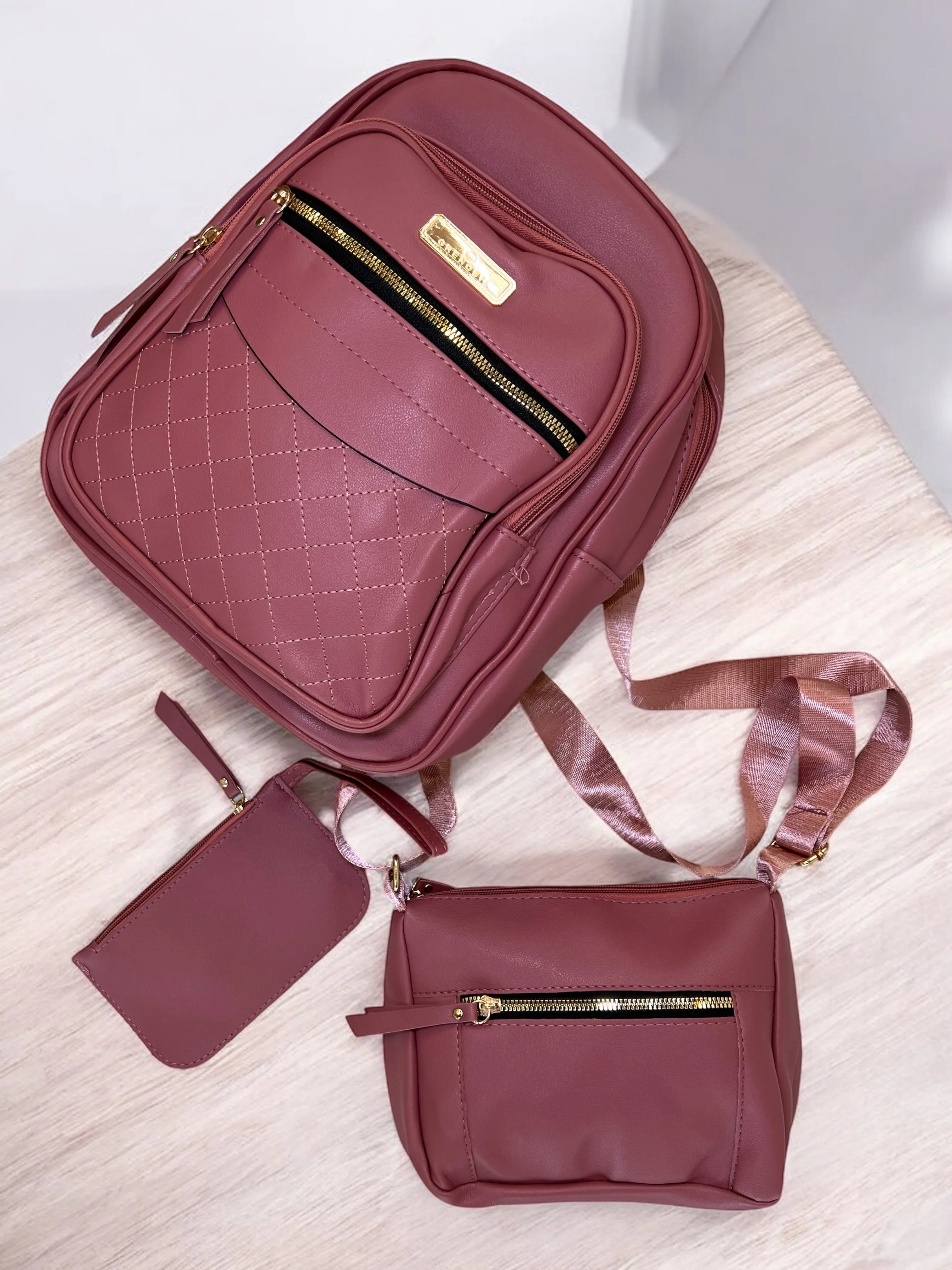 3-Piece Elegant Essentials 3-in-1 Backpack Set