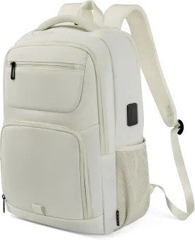 35L Travel Laptop Backpack for Women, High Tech Backpack with USB Charging Port and Ergonomic Design, Water Repellent Work College Computer Backpack Fits 15.6 Inch Tablet, Notebook