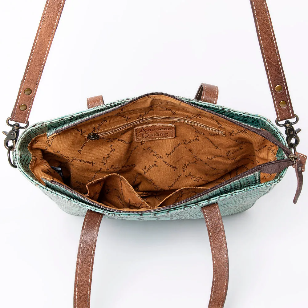 ADBG964 American Darling Crocodile Embossed Genuine Leather Women Bag Western Handbag Purse