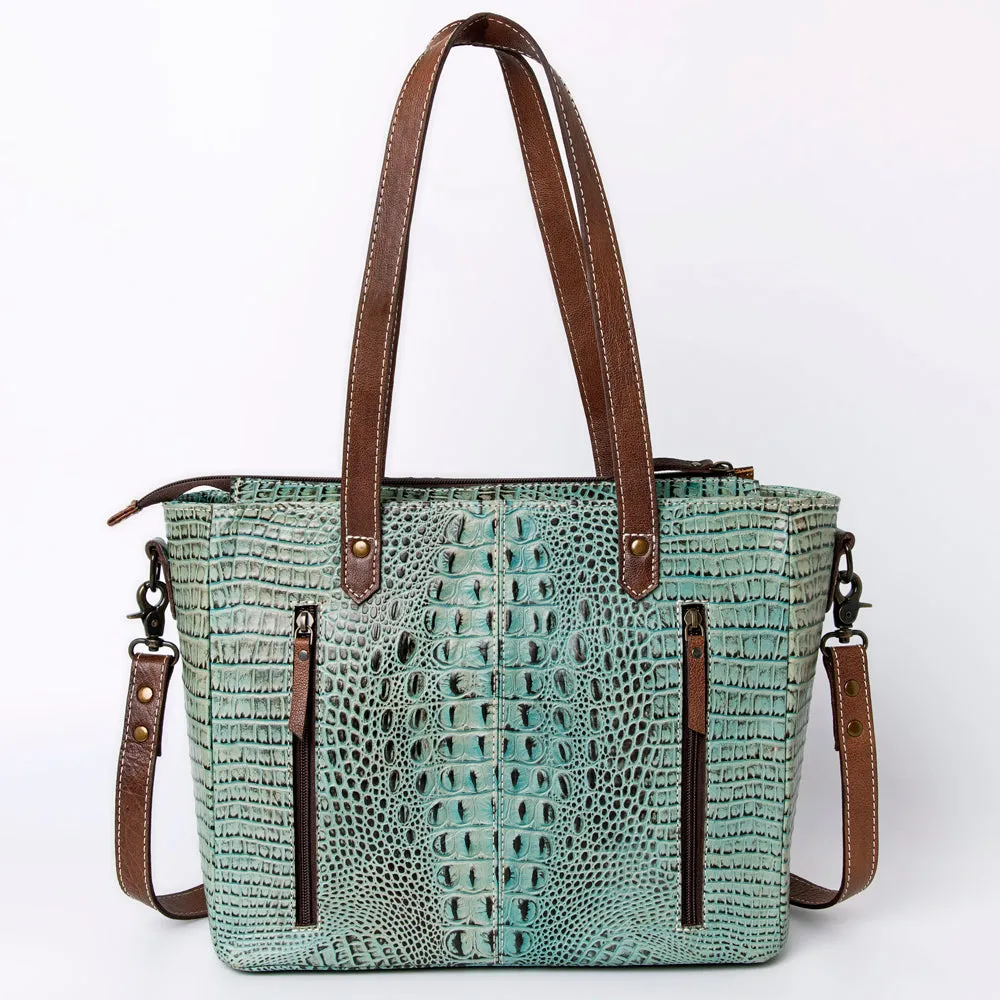 ADBG964 American Darling Crocodile Embossed Genuine Leather Women Bag Western Handbag Purse