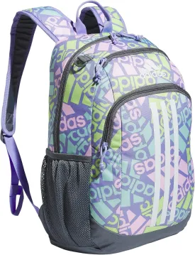 adidas Creator Comfortable and Durable Small Athletic Bag or Laptop Backpack for Women and Men, Adi Multi Collage Light Purple/Onix Grey/White, One Size