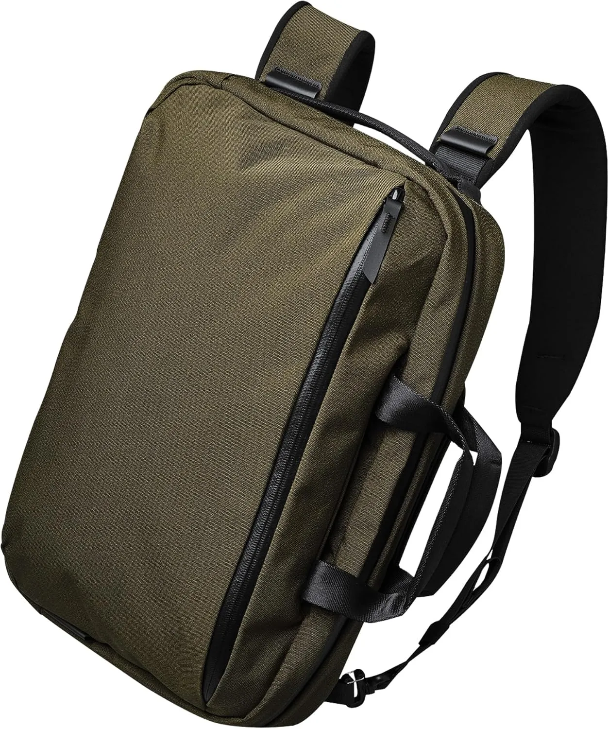 ALPAKA Elements Tech Brief Pro - Versatile Crossbody, Shoulder, Briefcase, Backpack Laptop Bag for Men- Fits 16-Inch MacBook Pro with Water Resistant Weatherproof Axoflux Army Green 600D Fabric 15L