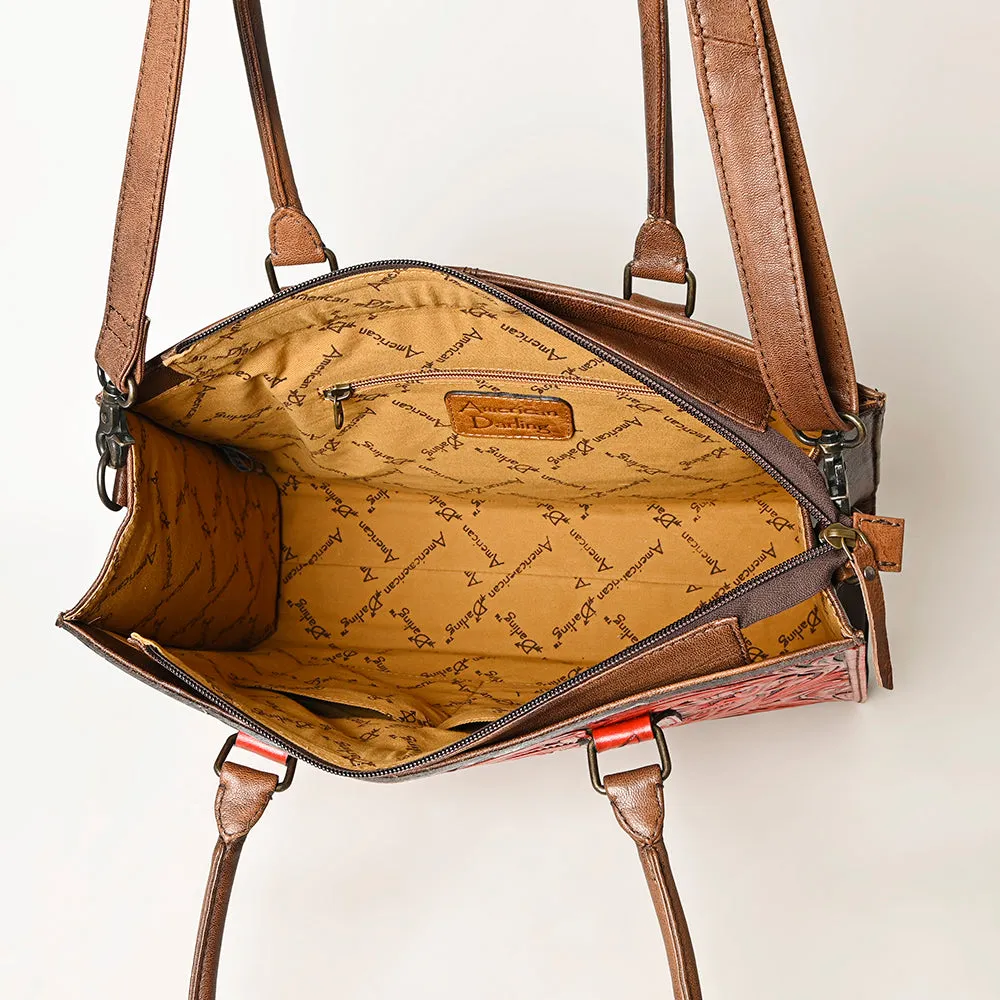 American Darling ADBG1317 Hand Tooled Genuine Leather Women Bag Western Handbag Purse
