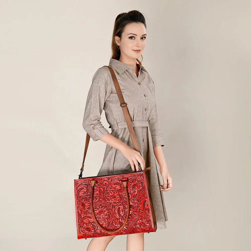 American Darling ADBG1317 Hand Tooled Genuine Leather Women Bag Western Handbag Purse