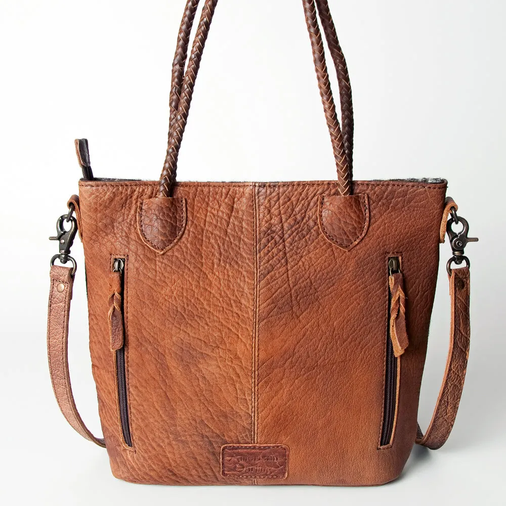 American Darling ADBG511BRW Tote Hair-On Genuine Leather Women Bag Western Handbag Purse