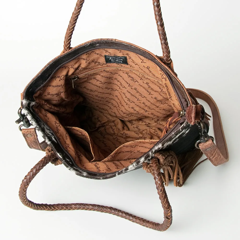 American Darling ADBG511BRW Tote Hair-On Genuine Leather Women Bag Western Handbag Purse
