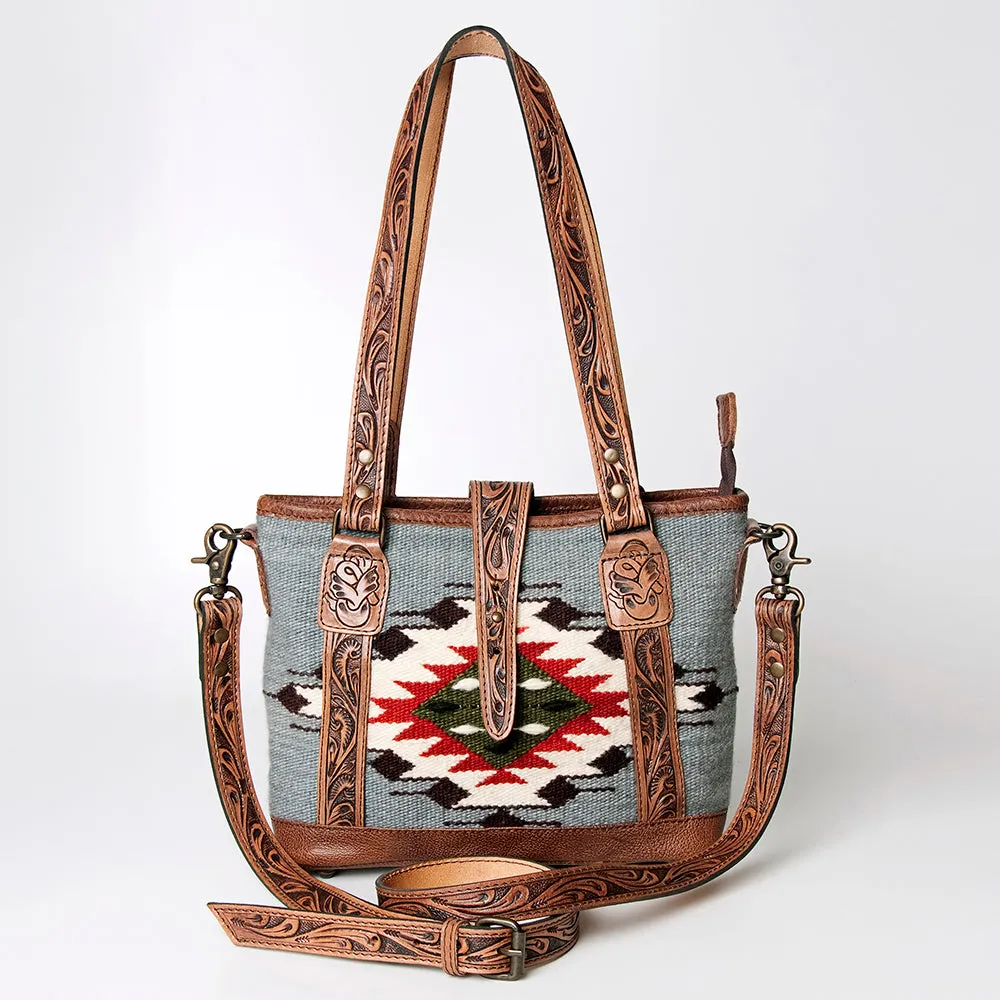 American Darling ADBG773 Tote Saddle Blanket Genuine Leather Women Bag Western Handbag Purse