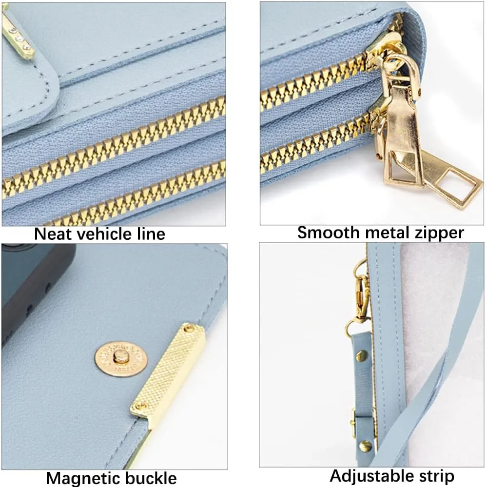 Anti-Theft Leather Bag,Small Crossbody Cell Phone Purse Wallet for Women,RFID Block Phone Purse Crossbody with Shoulder Strap