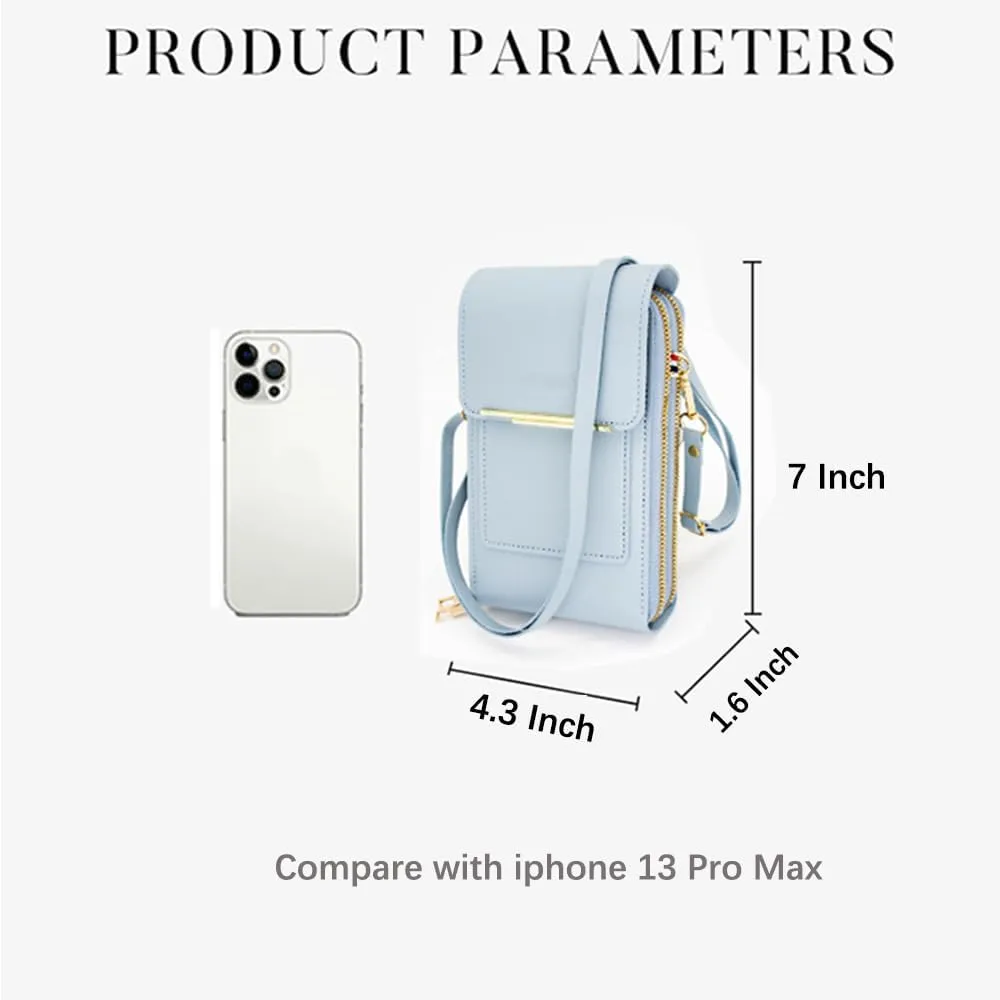 Anti-Theft Leather Bag,Small Crossbody Cell Phone Purse Wallet for Women,RFID Block Phone Purse Crossbody with Shoulder Strap
