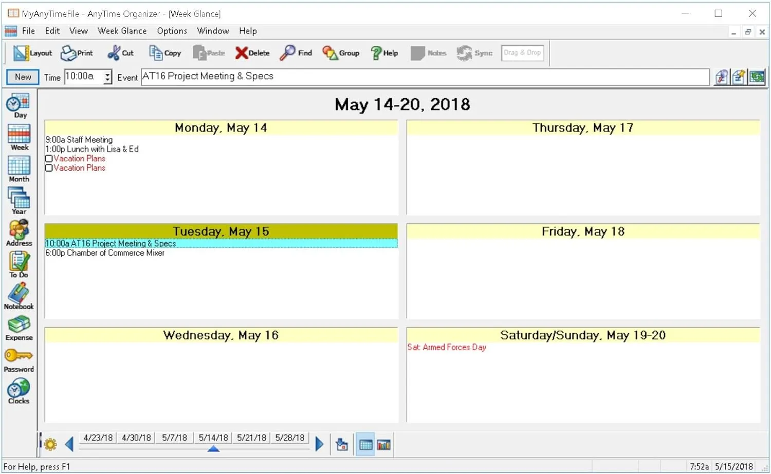 AnyTime Organizer Deluxe 16 - Organize Your Calendar, To-Dos and Contacts!
