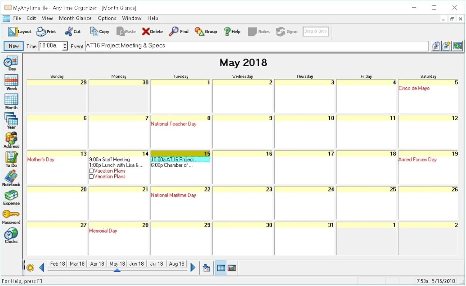 AnyTime Organizer Deluxe 16 - Organize Your Calendar, To-Dos and Contacts!