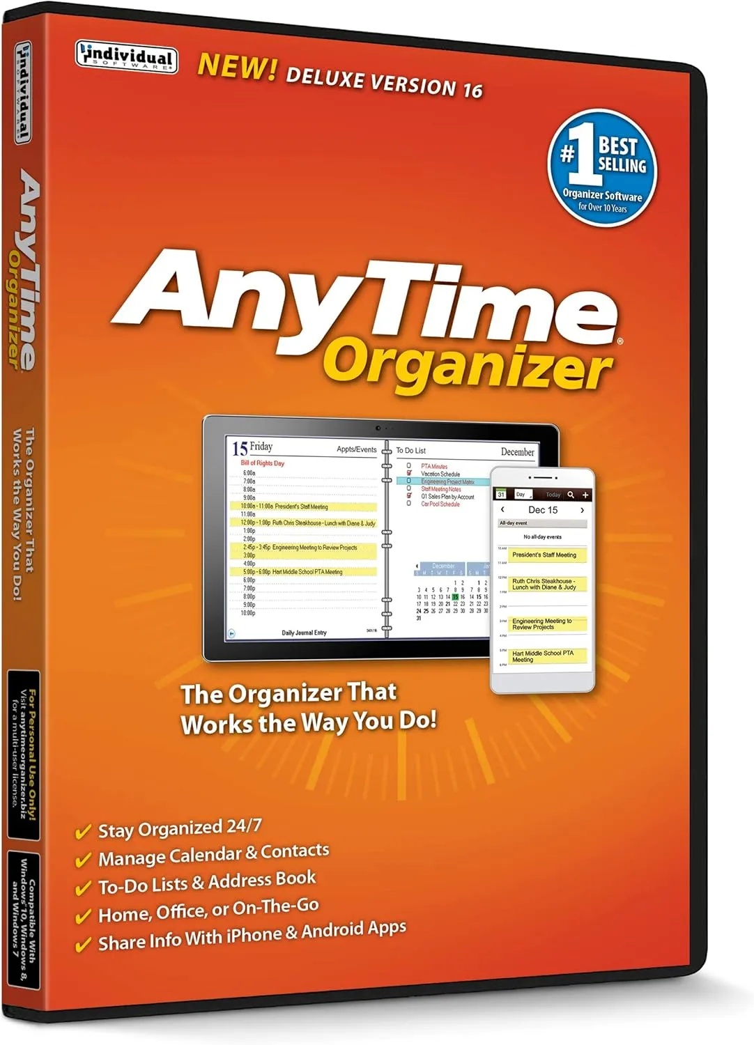 AnyTime Organizer Deluxe 16 - Organize Your Calendar, To-Dos and Contacts!
