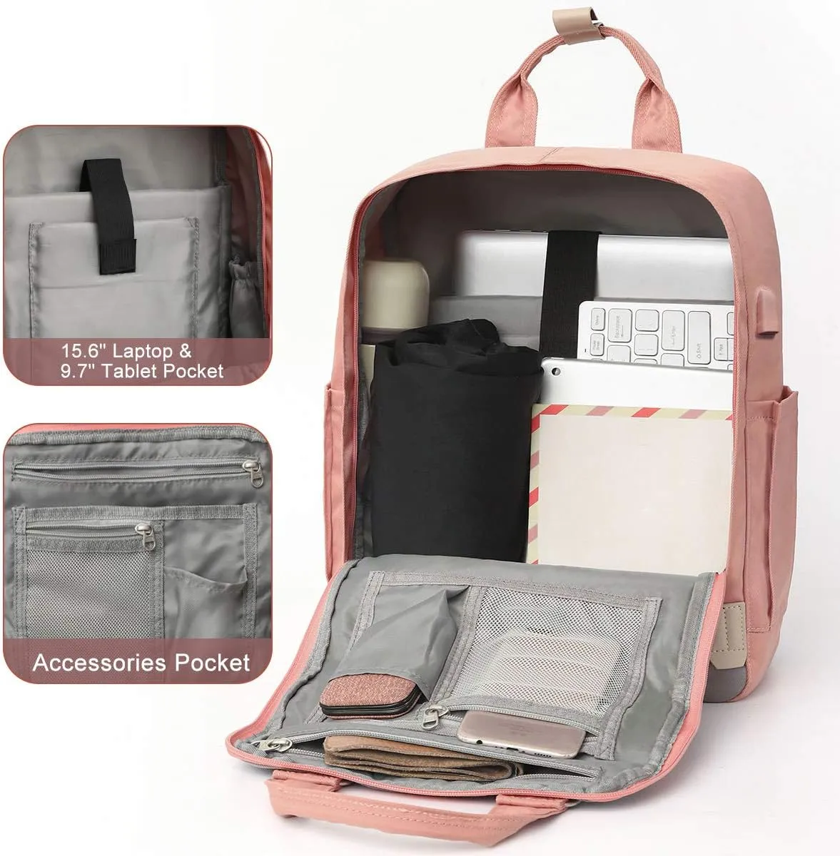 Backpack Women 15.6 inch School Backpack for Teen Girls Schoolbag Student,Computer Backpack for College High School,Bookbag for University for Teacher,Nurse