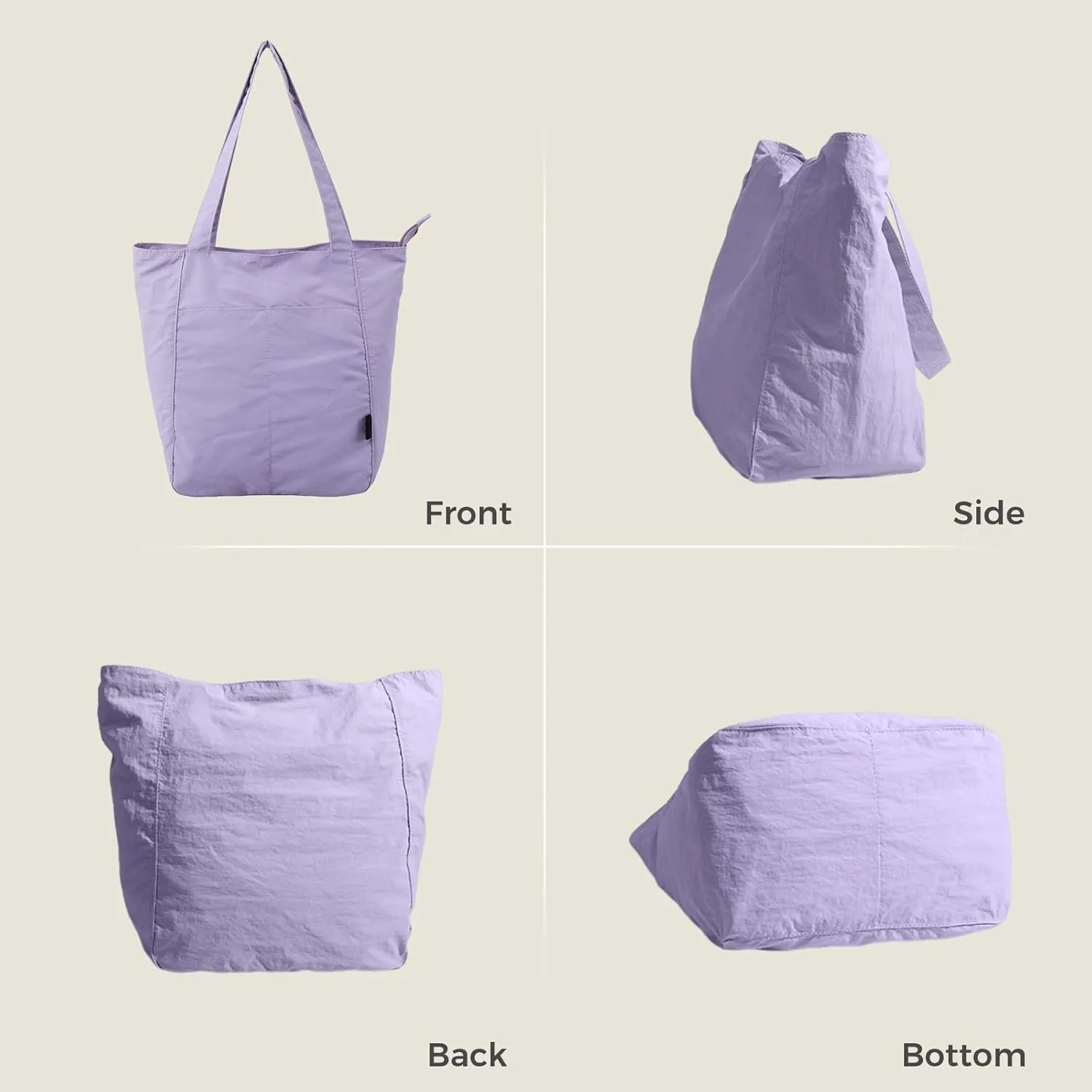 Barsine Tote Bag for Women Unisex Lightweight Nylon Totes Purses and Handbags Large Casual Shoulder Hobo for Travel Gym