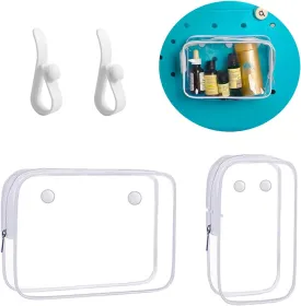 Beach Bag Accessories Set for Bogg, with Clear Organizer Pouches and Phone Storage Bag and 2 Insert Hook Packs, Waterproof, Increased Capacity, White