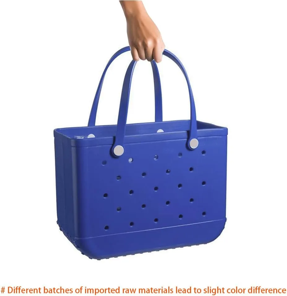 Beach Bag Rubber Tote Bag - Waterproof and Sandproof Tote Bags Outdoor Portable Handbag for Sports