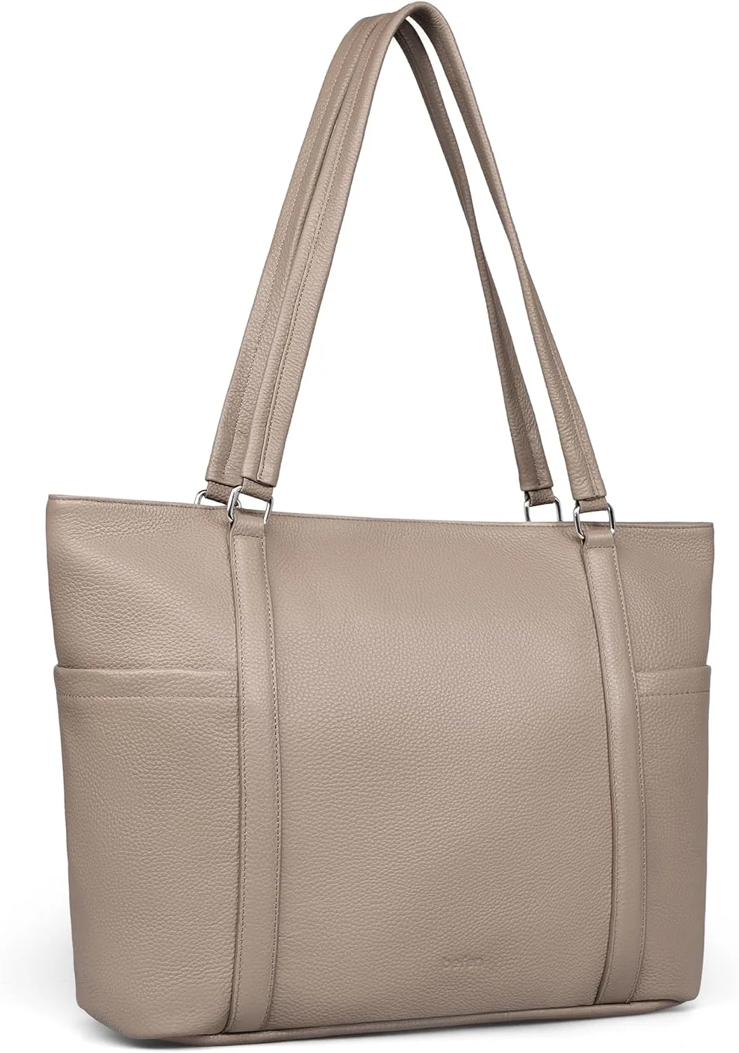 befen Genuine Leather Work Tote Bag for Women Laptop Shoulder Bags Womens Travel Purses Satchel Handbags with Compartments