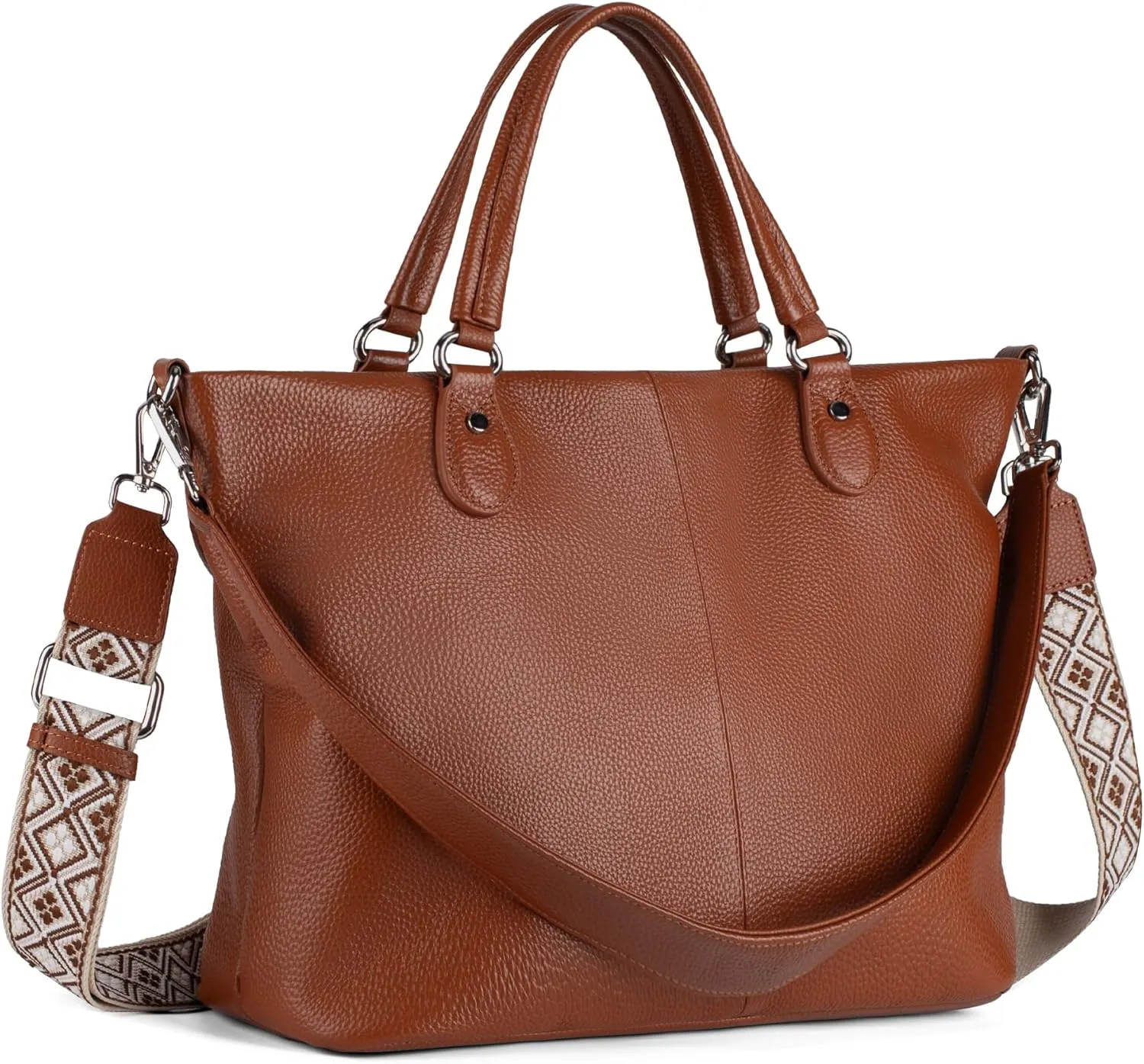 befen Soft Genuine Leather Tote Bag for Women, Womens Leather Purses Handbags Shoulder Bags with Top Handles Satchel Purse