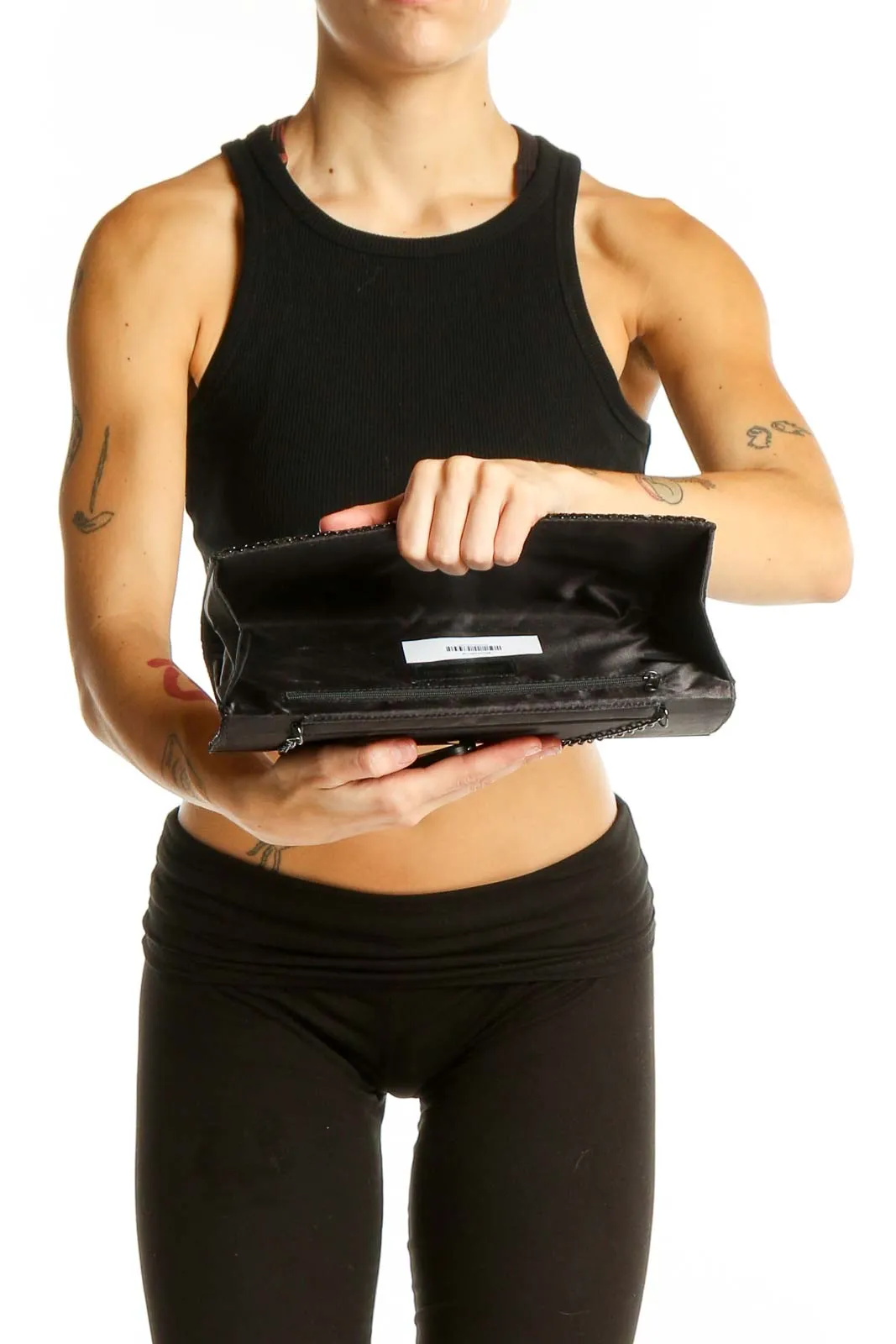 Black Textured Elegant Evening Clutch