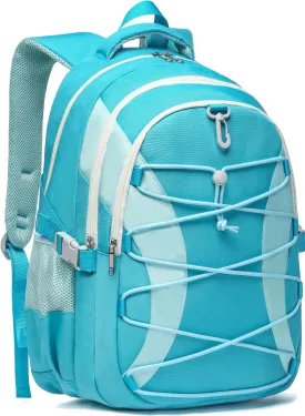 BLUEFAIRY Middle High School Backpack for Boys Girls Large Bookbag with Laptop Compartment Back to School Book Bags for Teens Teenagers Mochilas Escolares para Nios Nias (Blue/Light Blue, Solid)