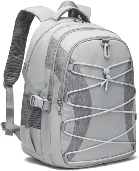 BLUEFAIRY Middle High School Backpack for Boys Girls Large Bookbag with Laptop Compartment Back to School Book Bags for Teens Teenagers Mochilas Escolares para Nios Nias (Light Gray/Gray, Solid)