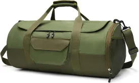 BSHG Gym Bags For Men & Women, Sports Duffel Bag For Men Travel, Weekend Overnight Bag With Shoe Compartment & Wet Pocket, Water Resistant Workout Duffle Bag Athletic Gym Bags Men B-BA-002-Green