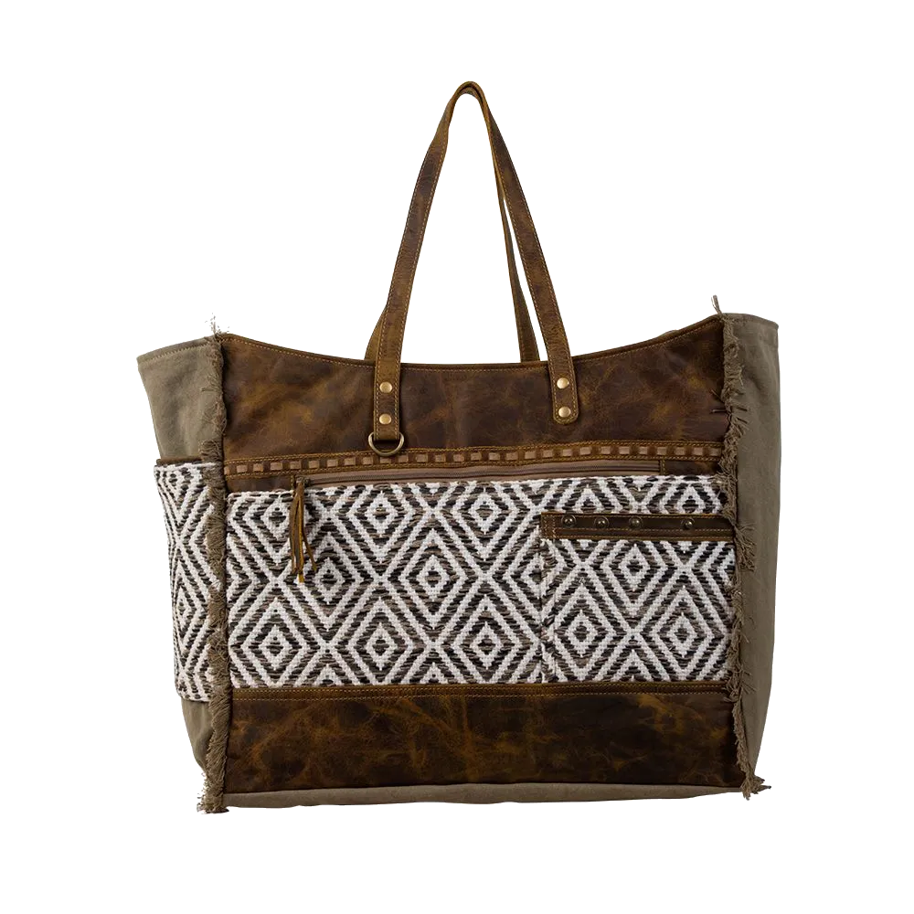 Canvas & Leather Weekender Bag