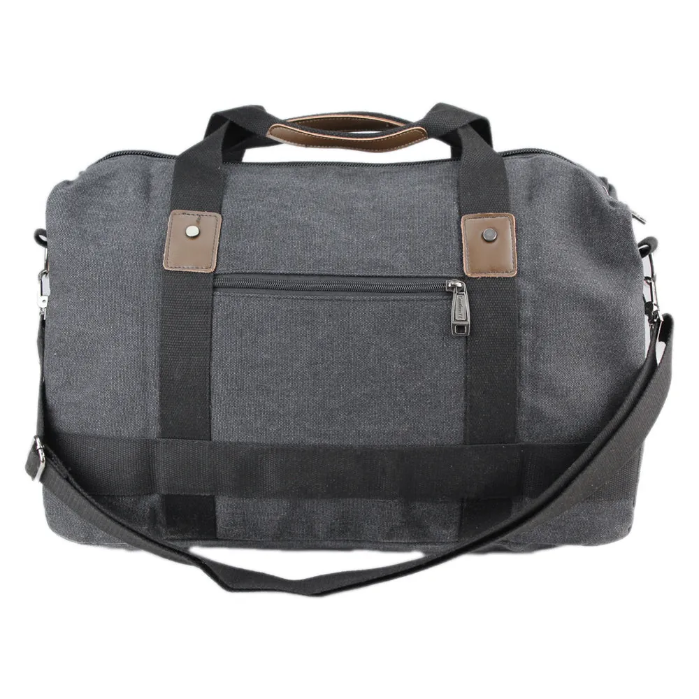 Canvas Duffle Bag Messenger Duffel Shoulder Vintage Sport Gym School Mens Travel