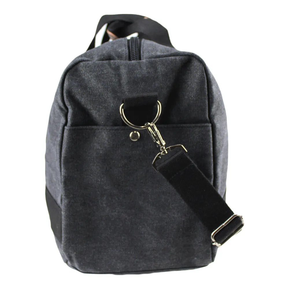 Canvas Duffle Bag Messenger Duffel Shoulder Vintage Sport Gym School Mens Travel