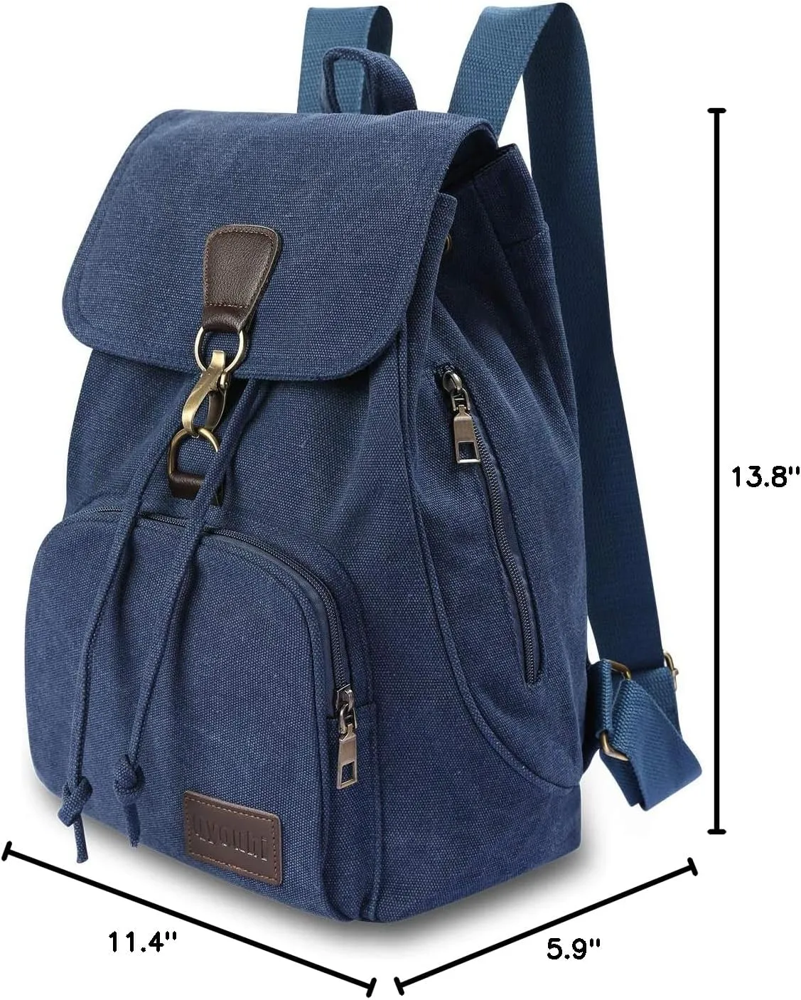 Canvas Fashion Backpacks Purse Casual Outdoor Shopping Daypacks Sports Rucksack Hiking Travel Multipurpose Bag Navy Blue