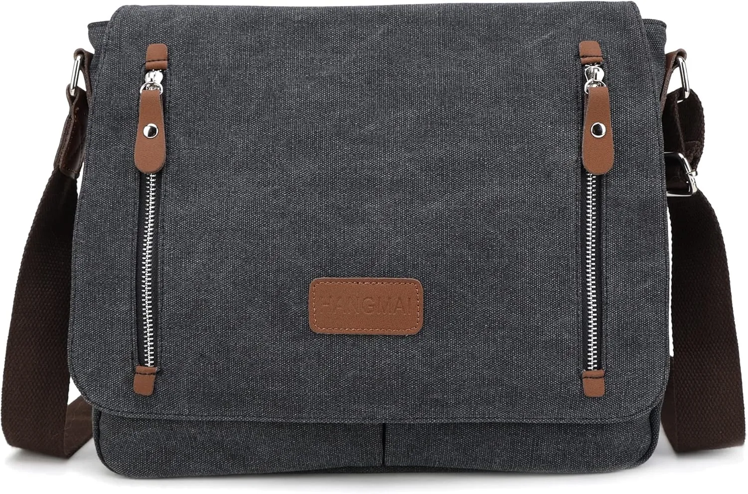 Canvas Messenger bag for Men Women, Shoulder Crossbody Bag for 13.3" Laptop, Office,Business