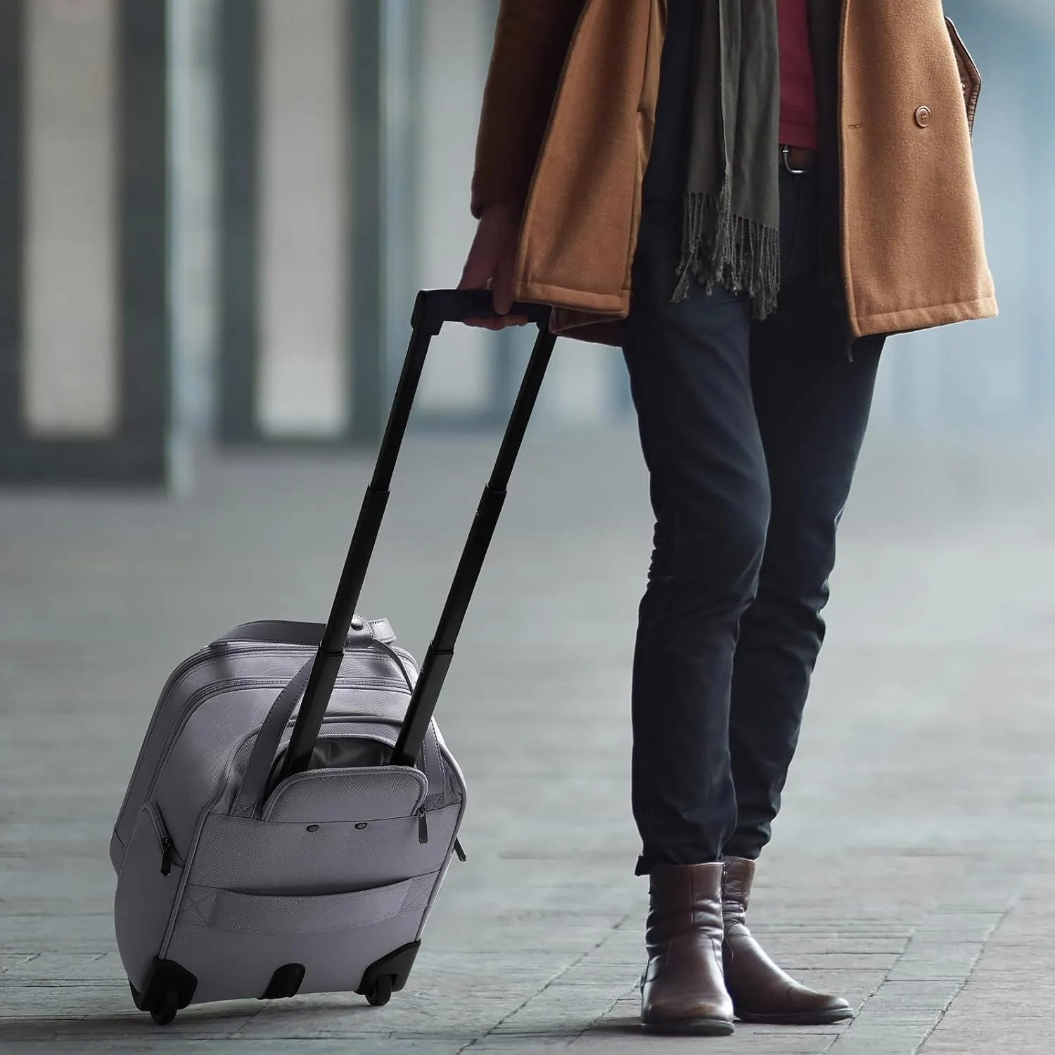 Carry-on Underseat 16-inch Luggage with Wheels, Softside Rolling Carry-on, Lightweight Travel Suitcase for Men Women, Personal Item Rolling Travel Bag