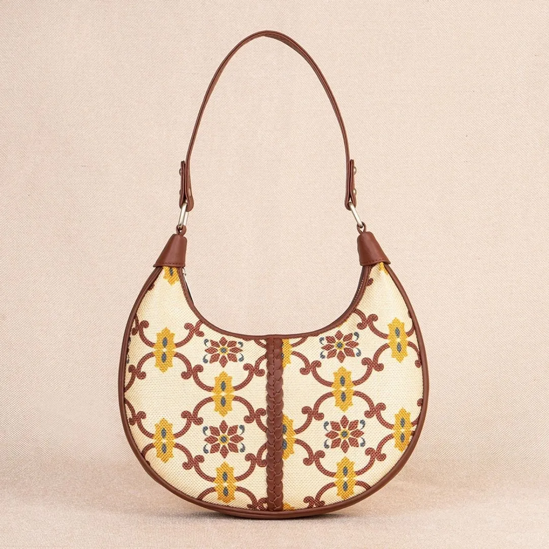 Chandra Mahal Raj Gadi Motif Hobo Bag