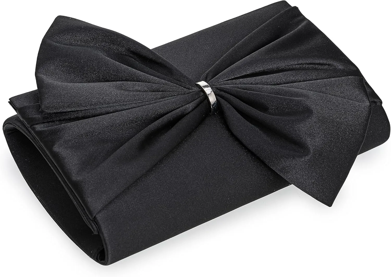CHARMING TAILOR Satin Bow Formal Bag Women Evening Purse Elegant Clutch Handbag Wedding/Prom/Party