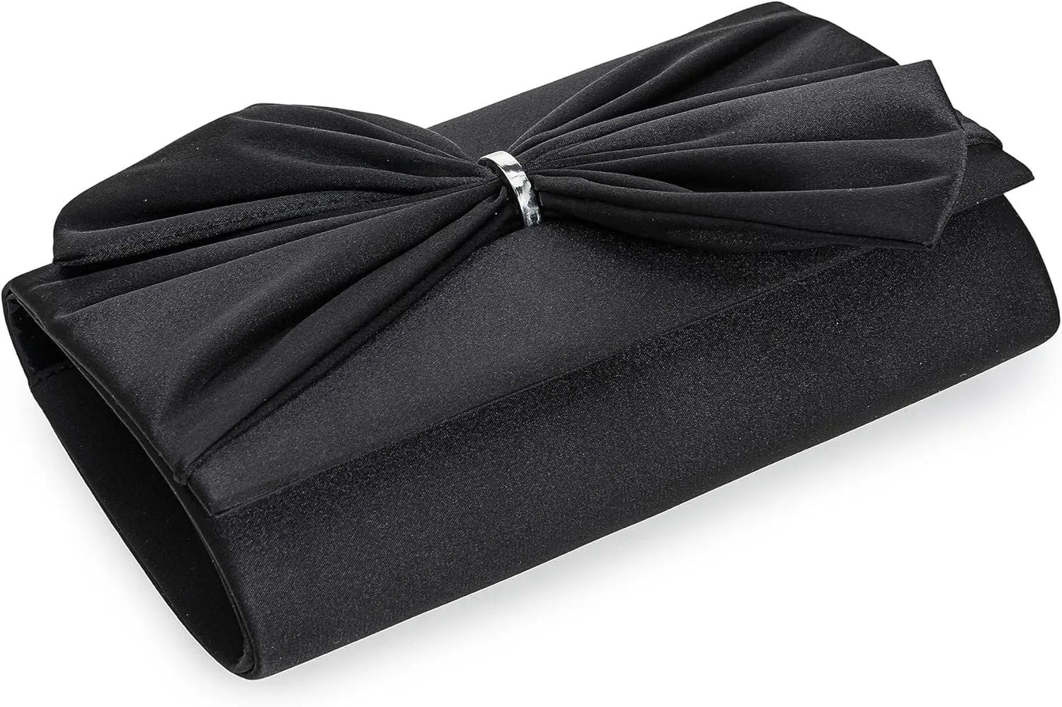 CHARMING TAILOR Satin Bow Formal Bag Women Evening Purse Elegant Clutch Handbag Wedding/Prom/Party
