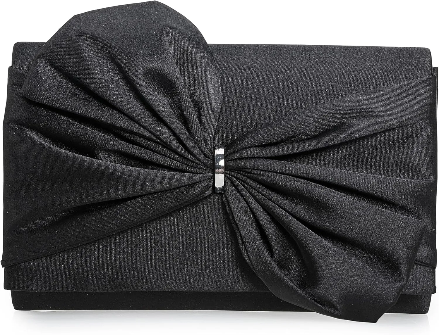 CHARMING TAILOR Satin Bow Formal Bag Women Evening Purse Elegant Clutch Handbag Wedding/Prom/Party