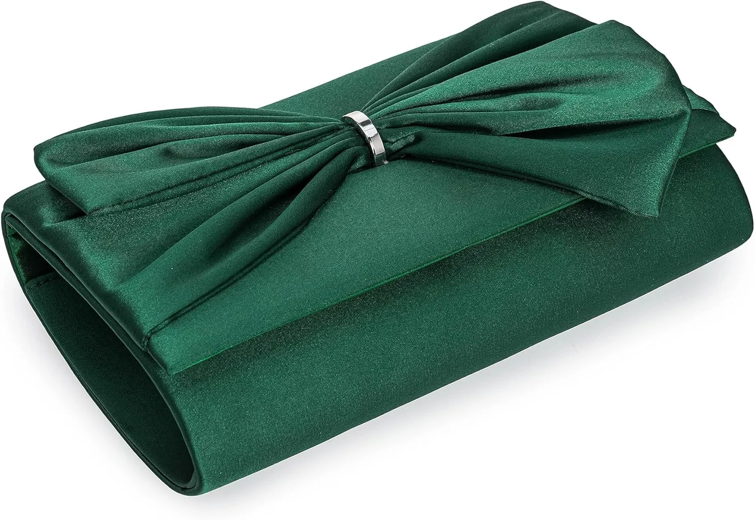 CHARMING TAILOR Satin Bow Formal Bag Women Evening Purse Elegant Clutch Handbag Wedding/Prom/Party