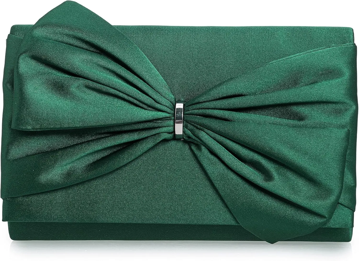 CHARMING TAILOR Satin Bow Formal Bag Women Evening Purse Elegant Clutch Handbag Wedding/Prom/Party
