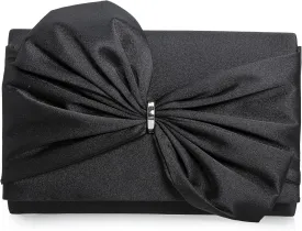 CHARMING TAILOR Satin Bow Formal Bag Women Evening Purse Elegant Clutch Handbag Wedding/Prom/Party