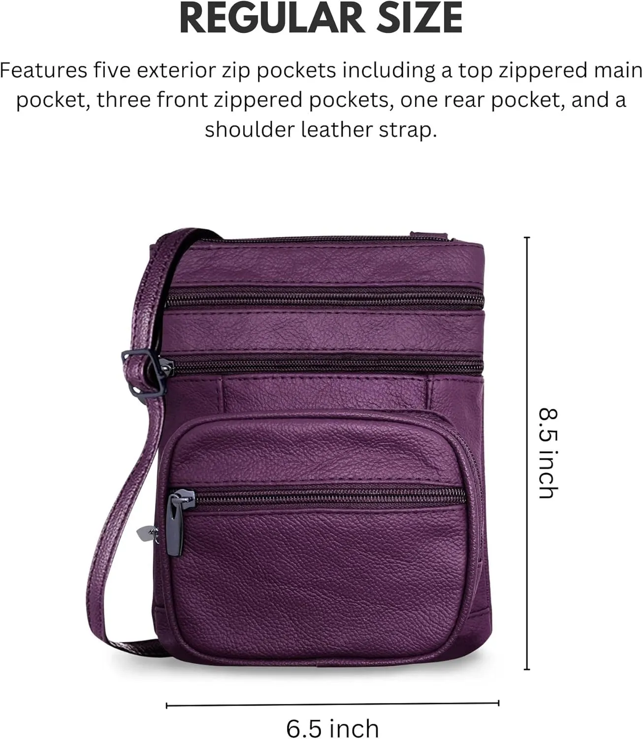 Ciana Genuine Leather Cross Body Bags Purse for Women, Purses Women's Shoulder Sling Handbags Soft Purse