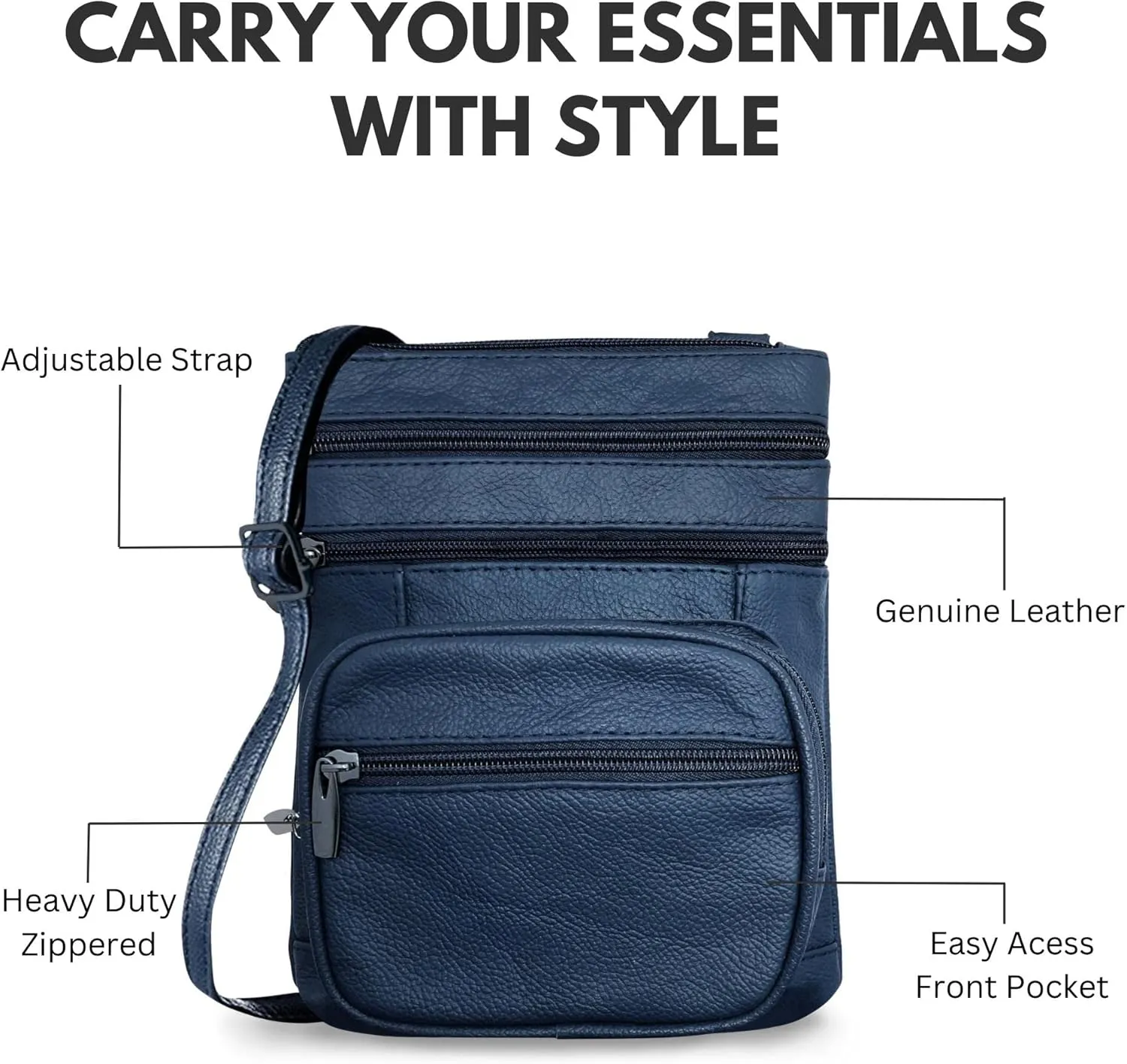 Ciana Genuine Leather Cross Body Bags Purse for Women, Purses Women's Shoulder Sling Handbags Soft Purse
