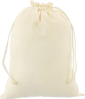 CleverDelights Cotton Bags - 12" x 16" - 10 Pack - Premium Muslin Drawstring Bag