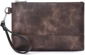 CLUCI Wristlet Wallet for Women Large Capacity Leather Clutch Purse Slim Ladies Travel Credit Card Holder Phone Organizer