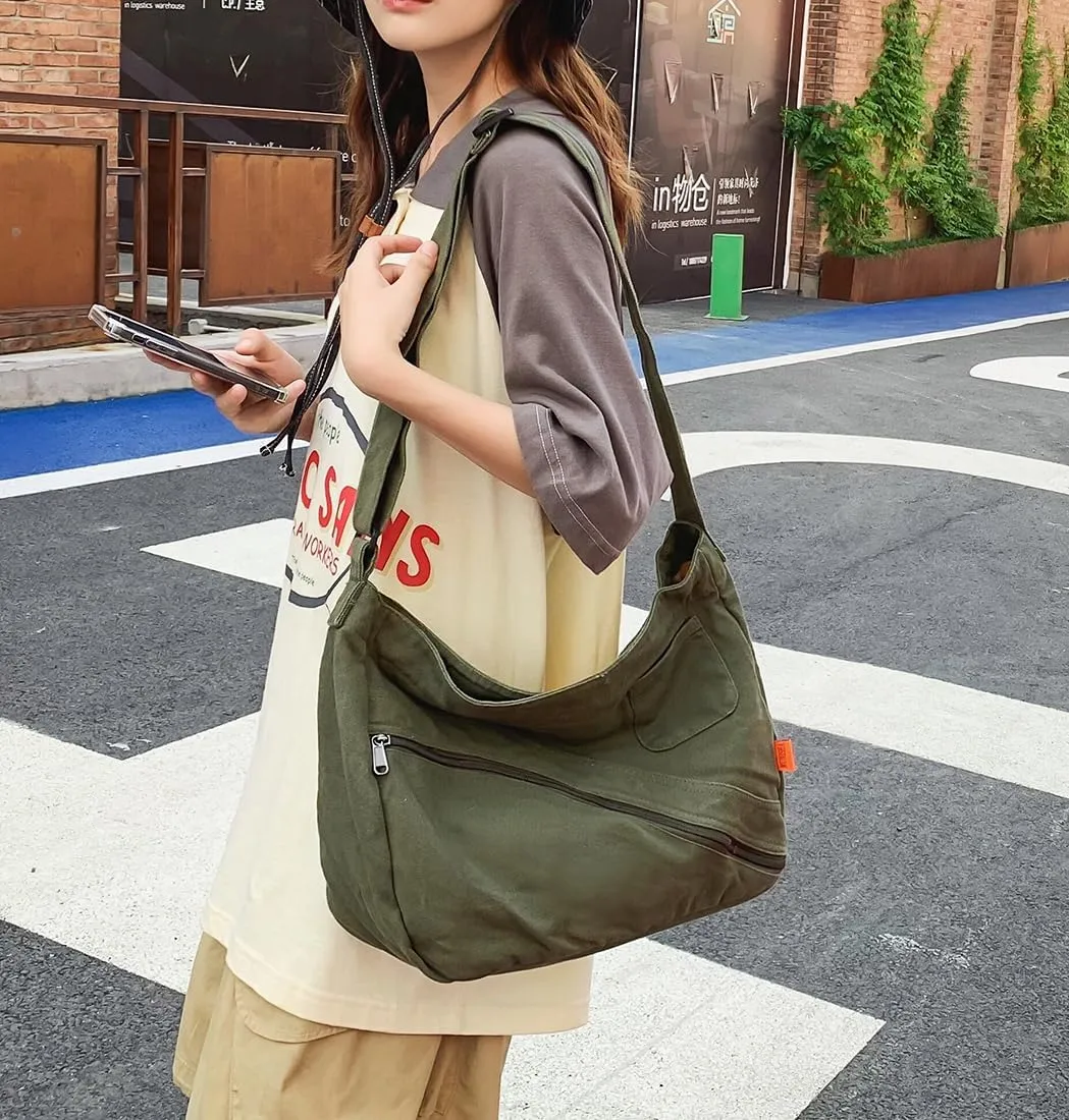 Collsants Hobo Crossbody Bags for Women Canvas Shoulder bag Messenger Bag Hobo Bag