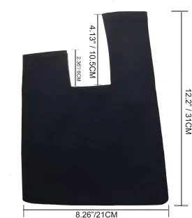 Cotton Canvas Plain Color Canvas Wrist Wristlet Handbag Sleeve Knot Pouch Portable Purse Tote Gift Bag