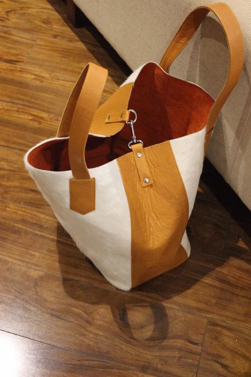 Cowhide Leather Tote Satchel Shoulder Handbag Lady Hobo Shopping Purse