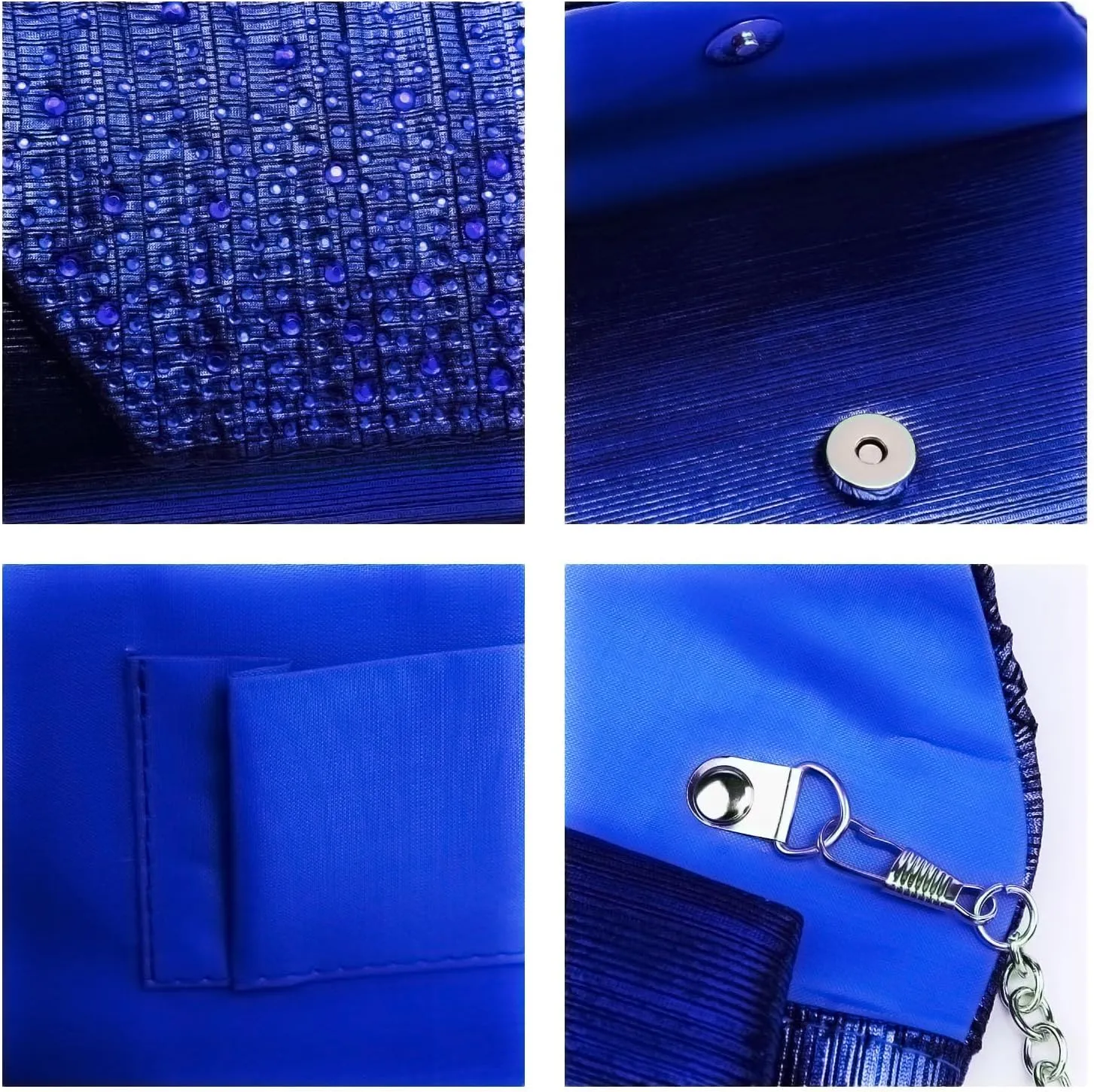 Dasein Women Evening Bags Wedding Purses Handbags Party Clutches Cocktail Prom Formal Clutch with Glitter Rhinestones