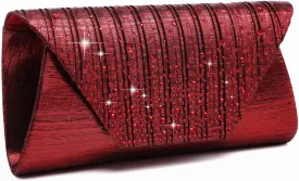 Dasein Women Evening Bags Wedding Purses Handbags Party Clutches Cocktail Prom Formal Clutch with Glitter Rhinestones