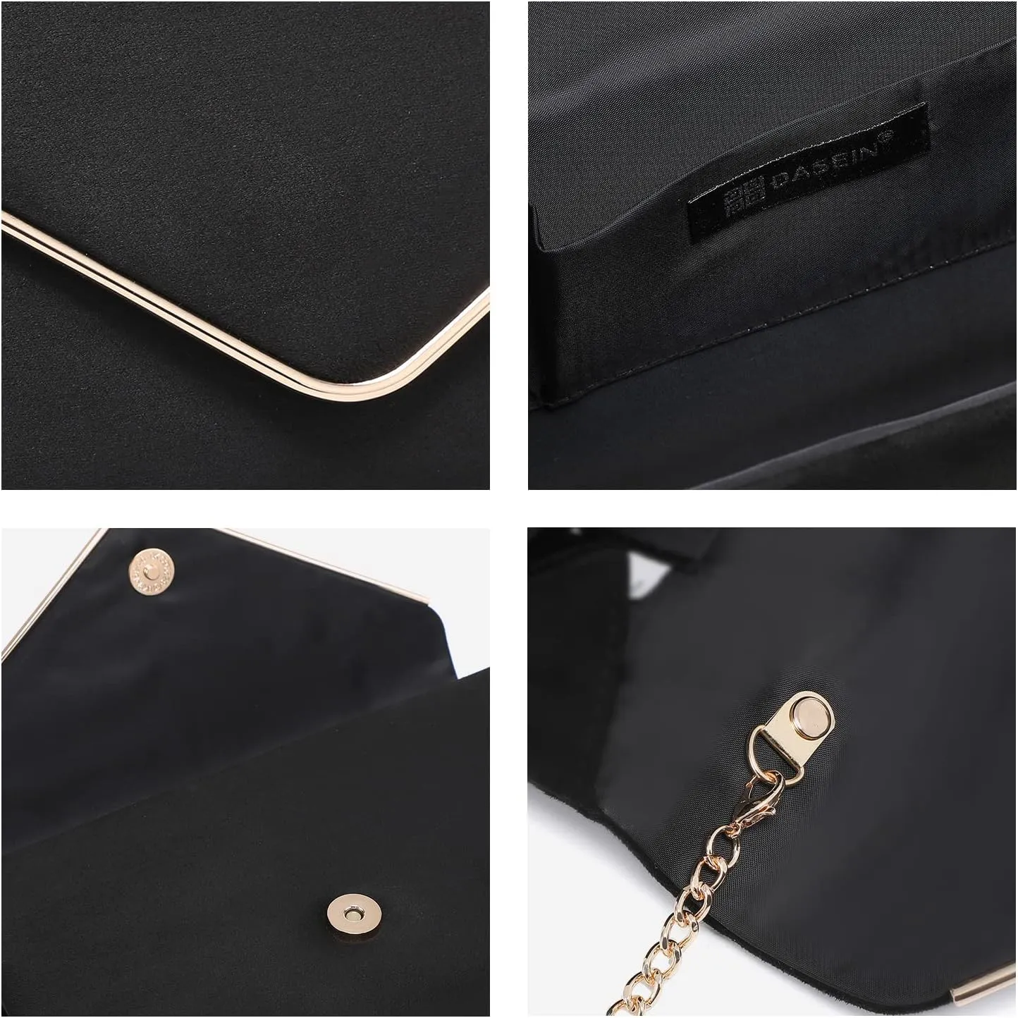 Dasein Women Faux Suede Evening Clutch Bags Formal Party Clutches Wedding Purses Cocktail Prom Clutches
